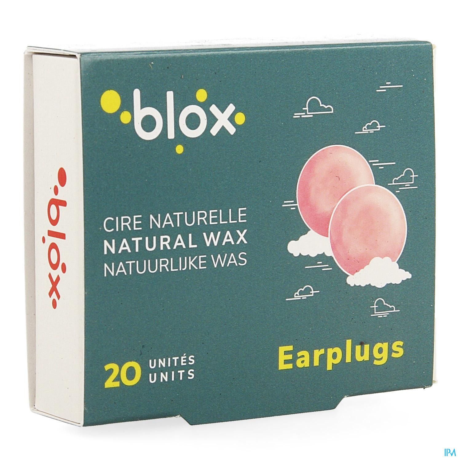 Bouchons D'Oreille BLOX Wax En Cire - 10 Paires - Protection Auditive Sommeil Et Concentration - 24 SNR - Boules Quies Naturelles
