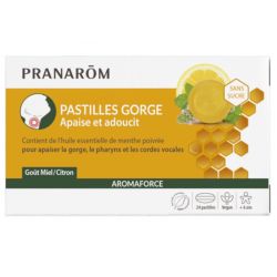 Aromaforce 24 pastilles pour la gorge miel/citron sans-sucre