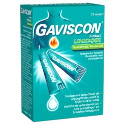 Gavsicon Advance Suspension Orale Menthe 20 Sachets 10 ml