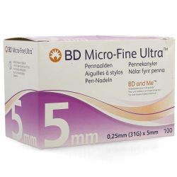 Bd Microfine Ultra 100 Aiguilles Stylo 0,25mm (31G) x 5mm