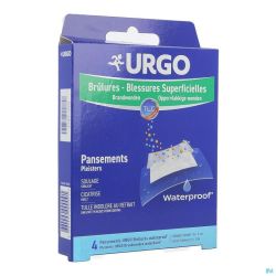 Urgo Brûlures - Blessures Superficielles 4 pansements waterproof 10 x 7cm