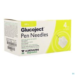 Glucoject 100 Aiguilles Stylo 4mm 32g