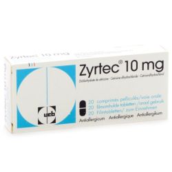 Zyrtec Comprimés Pelliculés 20 x 10 mg