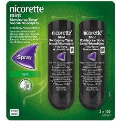 Nicorette Mint Spray Buccal 1 mg par Spray 2 x 150 Sprays