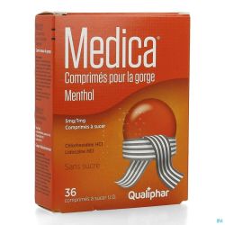 Medica 36 Comprimes à Sucer Pour la Gorge Menthol