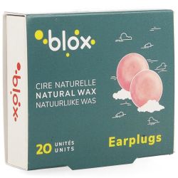 Bouchons d'Oreilles Cire Naturelle 20 Bouchons