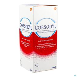 Corsodyl 2mg/ml Solution pour Bain de Bouche 300 ml