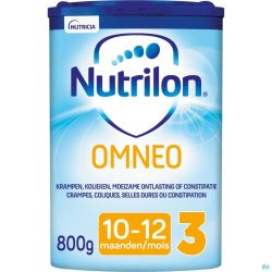 Nutrilon Omneo 3 Lait en Poudre Bébé 10-12 Mois Crampes-Coliques-Selles Dures-Constipation 800 g