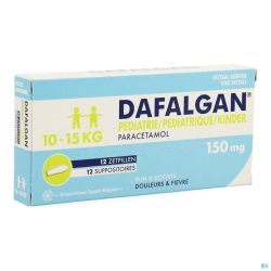 Dafalgan Pediatrique 150mg 12 suppositoires