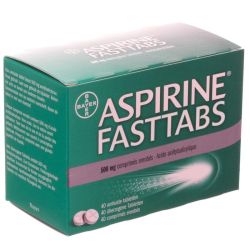 Aspirine Fasttabs 500 mg 40 Comprimés