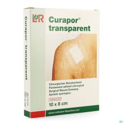 Curapor Transparent Sterile 10cmx 8cm 5 Pièces