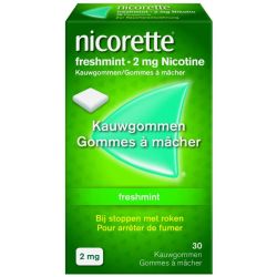 Nicorette Freshmint 30 Gommes à Mâcher 2 mg