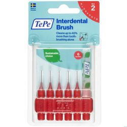 Brossettes Interdentaires Taille 2 0,50 mm 6 Brossettes Rouges