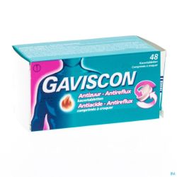 Gaviscon Antiacide-Antireflux 48 Comprimés A Croquer