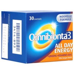 Omnibionta-3 All Day Energy + Ginseng + Vitamines B & C 30 Comprimés