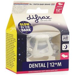 Sucette Dental 12 mois et plus - Glow in the Dark