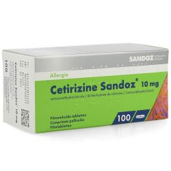 Cetirizine 100 Comprimés pelliculés 10mg