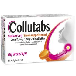 Collutabs sans sucre orange 2mg/0,6mg/1,2mg 36 pastilles