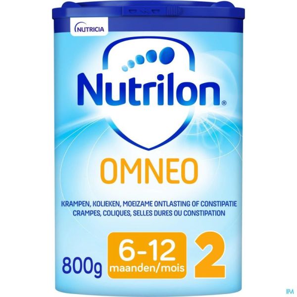 Nutrilon Omneo 2 Lait De Suite Bébé 6-12 Mois Crampes-Colliques-Selles Dures-Constipation 800 g