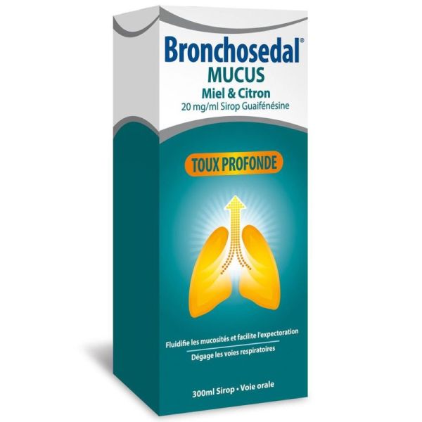 Bronchosedal Mucus, Miel & Citron 300 ml 20 mg/ml