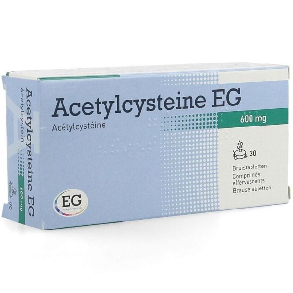 Acetylcysteine 600 mg Comprimés Effervescents 30 x 600 mg