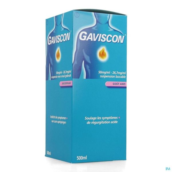 Gaviscon Anis Suspension Buvable 500ml