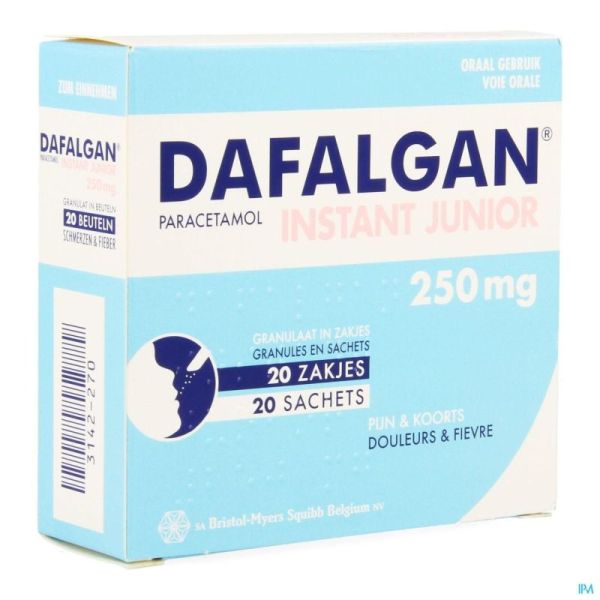Dafalgan Instant Junior 250 mg 20 sachets