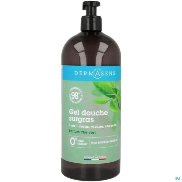 Dermasens Gel Douche Surgras 3 en 1 Thé Vert 1 L