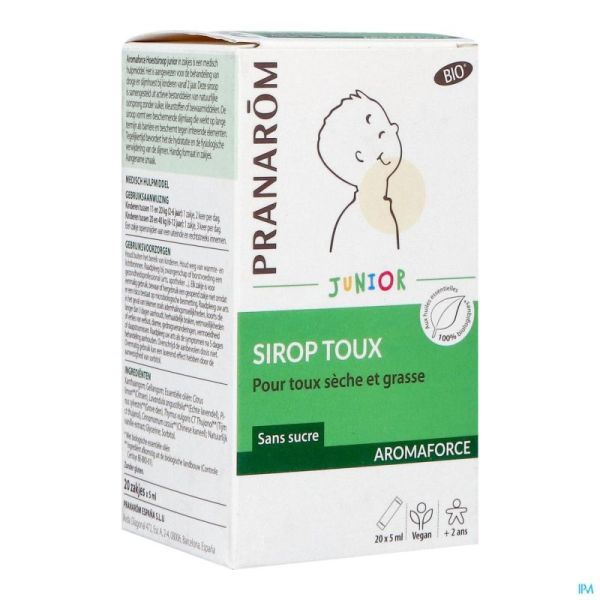 Aromaforce sirop toux junior 20 sachets 5ml