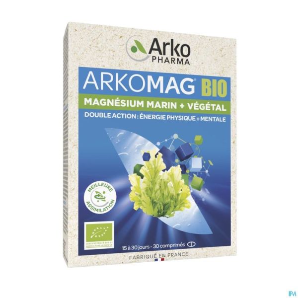 Arkomag Bio Magnésium Marin + Végétal 30 comprimés