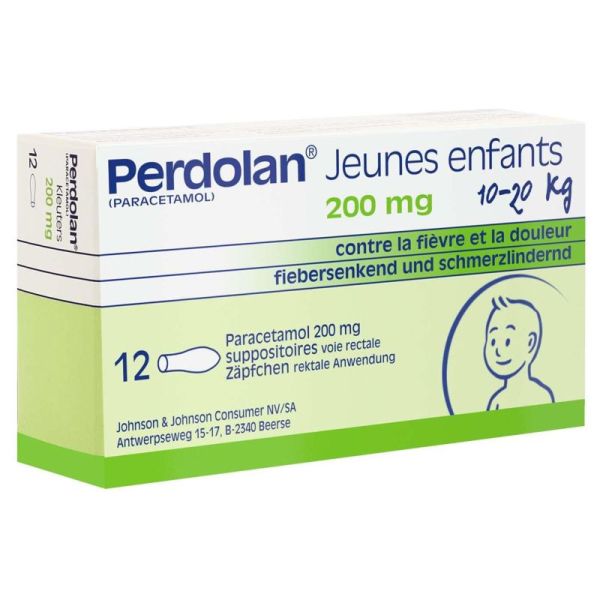 Perdolan Suppositoires Jeunes Enfants 12 x 200 mg