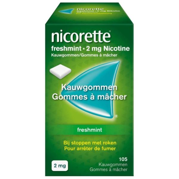 Nicorette Freshmint 105 Gommes à Mâcher 2 mg