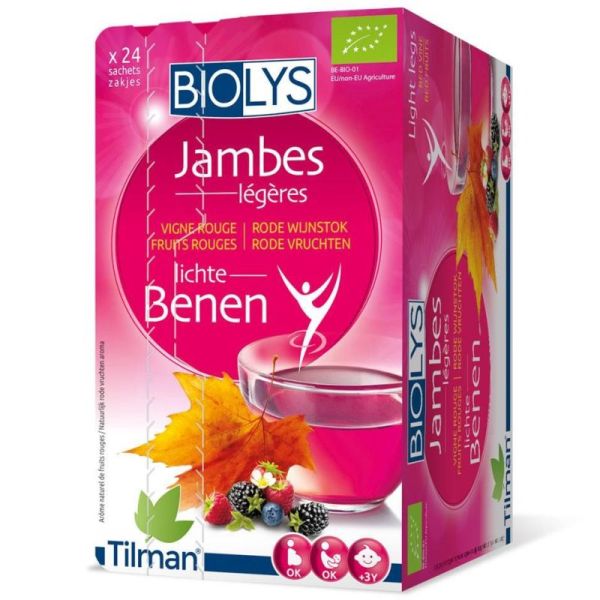 Biolys Vigne Rouge-Fruits Rouges 24 Sachets