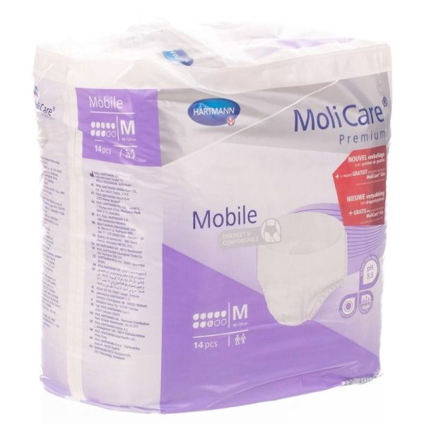 Molicare Premium Mobile 8 Gouttes Taille Medium 14 Culottes Anatomiques