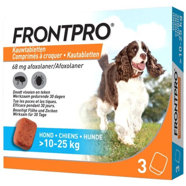 Frontpro 68mg Chien 10-25kg 3 comprimés à mâcher