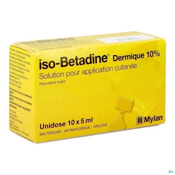 Iso-Betadine Dermique 10 % unidose 10 x 5ml
