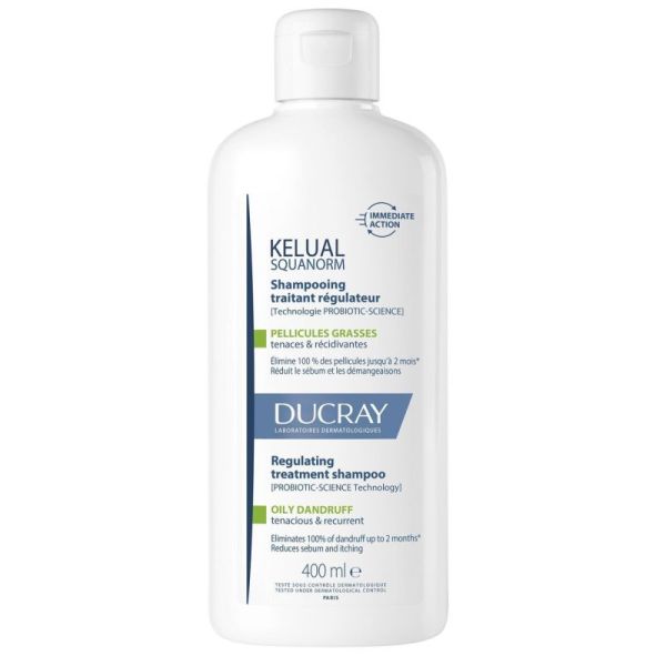 Kelual Squanorm Shampooing Pellicules Grasses 400 ml
