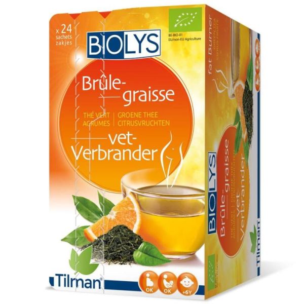 Biolys Thé Vert-Agrumes 24 Sachets