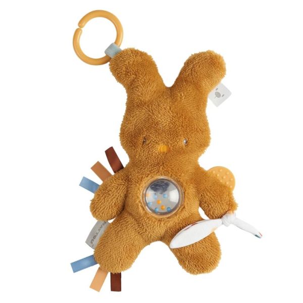 Doudou d'Activités Lapin Tipidou Ocre