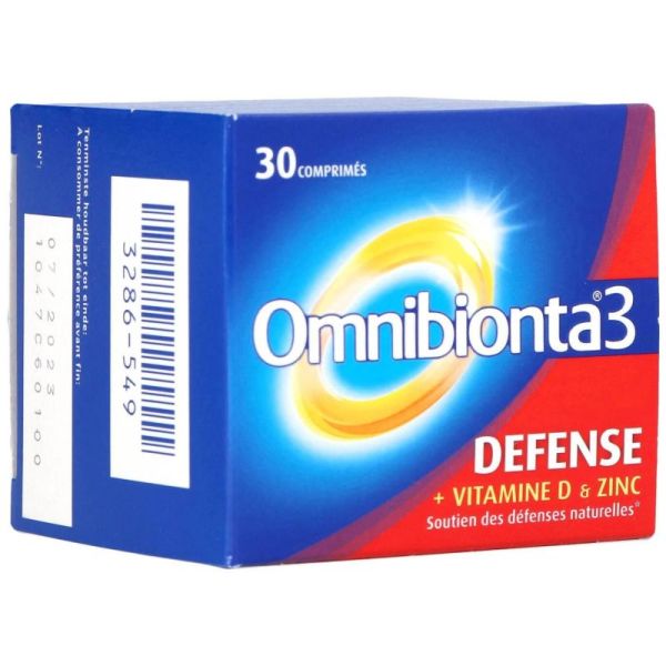 Omnibionta3 Defense + Vitamine D & Zinc 30 Comprimés