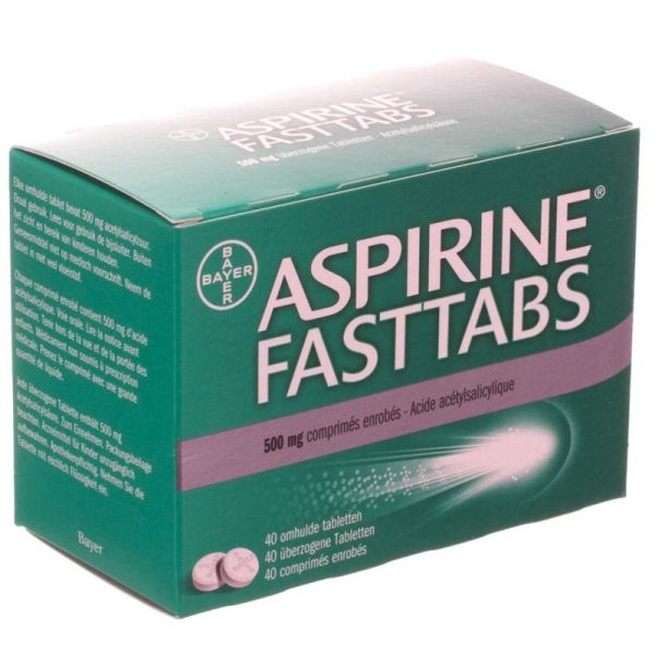 Aspirine Fasttabs 500 mg 40 Comprimés