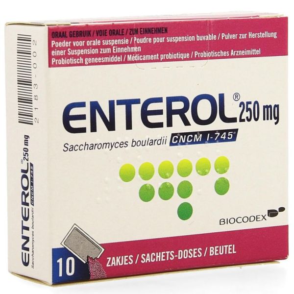 Enterol 250 Mg 10 Sachets pour Suspension Buvable