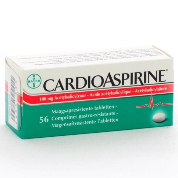 Cardioaspirine Comprimés Gastro-Résistants 56 x 100 mg