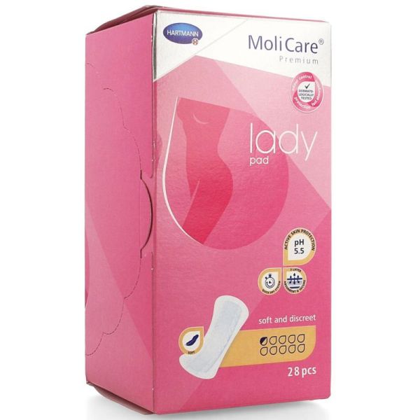 Molicare Premium Lady Pad 0,5 goutte 18 x 8 cm 28 Serviettes