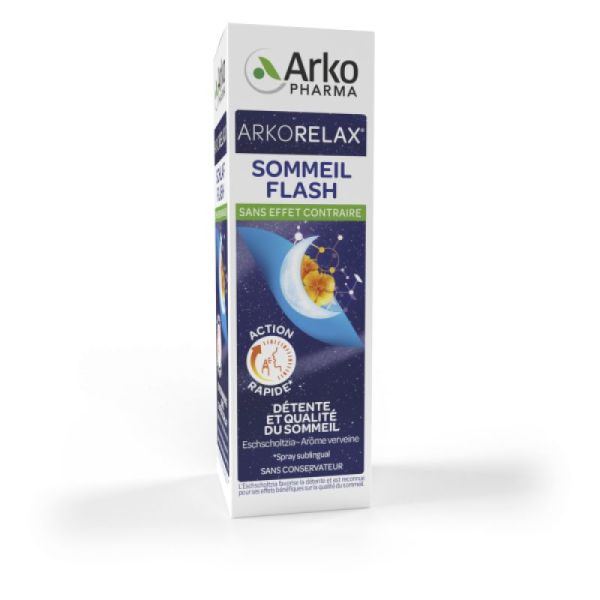 Arkorelax Sommeil Fort 8H 30 comprimés + Arkorelax Sommeil Flash spray 20ml gratuit