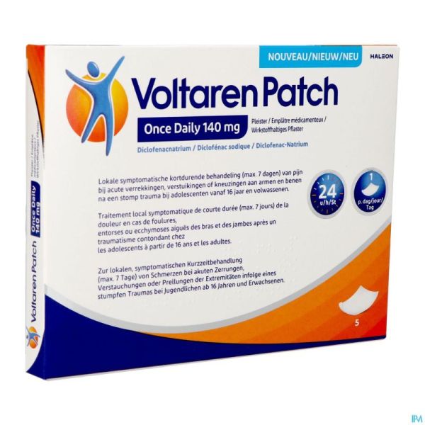 Voltaren Patch Once Daily 140mg 5 Emplâtres