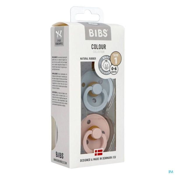 Bibs Taille 1 Tetine Duo Cloud Blush