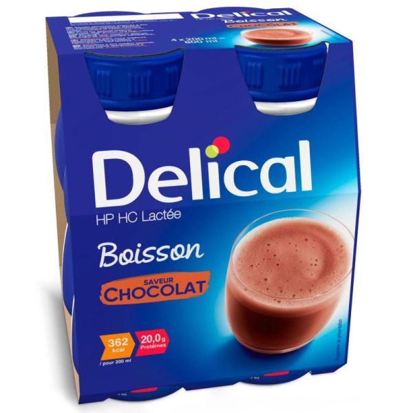 HP HC Lactée Boisson Chocolat 4 x 200 ml