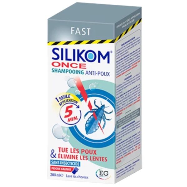 Silikom Once Shampooing Anti-poux et Lentes 200 ml