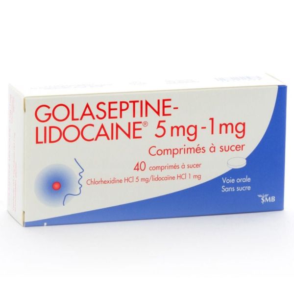 Golaseptine Lidocaine 40 Comprimés à Sucer